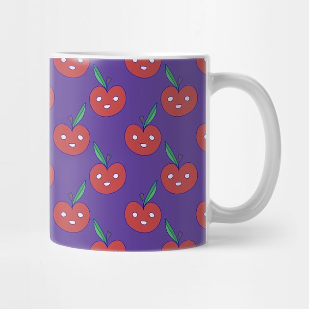 Apple Face Purple Pattern by saradaboru